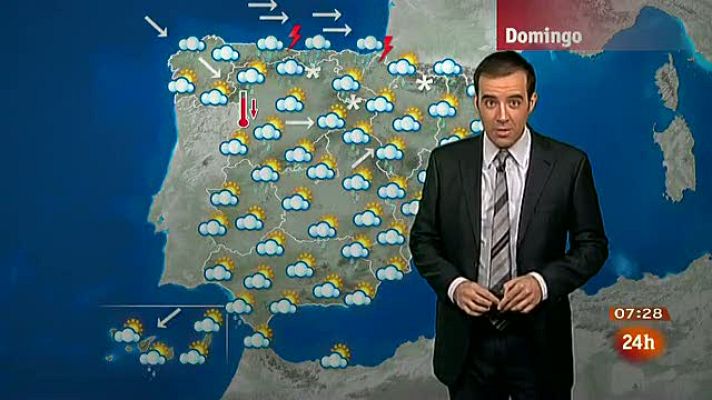 El tiempo - Chubascos en el Cantábrico, este de Cataluña y Baleares