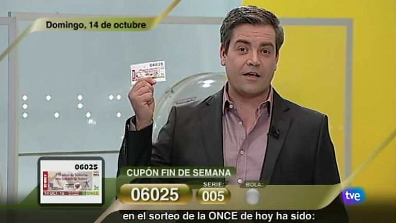 Sorteos ONCE: Sorteo ONCE - 14/10/12 | RTVE Play