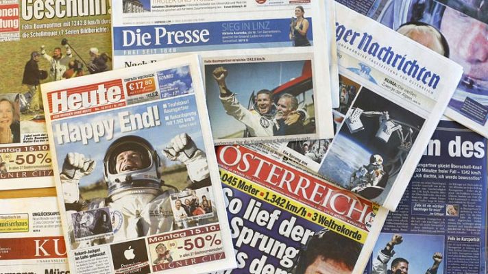 Telediario 1 - El salto de los récords estratosféricos