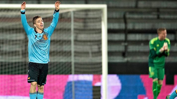 Telediario 1 - España reserva su plaza para el Europeo tras lucirse en Dinamarca