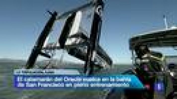 Telediario 1 - Vuelco del catamarán Oracle Team Usa