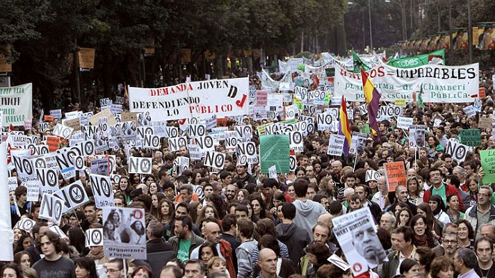 Huelga en la educación pública