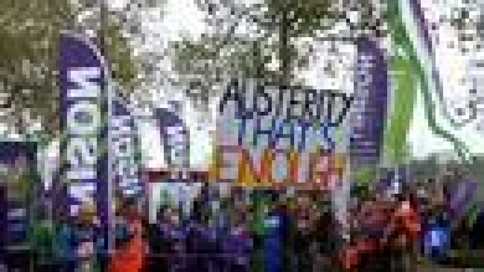 Manifestación en Londres contra los recortes del gobierno de David Cameron