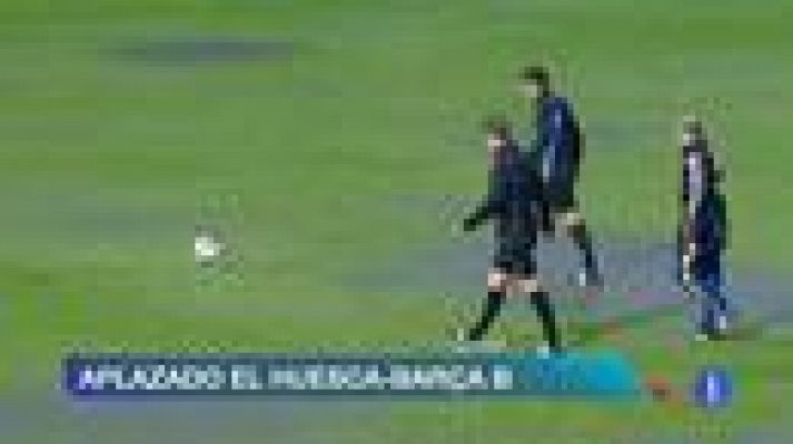 Telediario 1 - El Huesca-Barça B, víctima del temporal