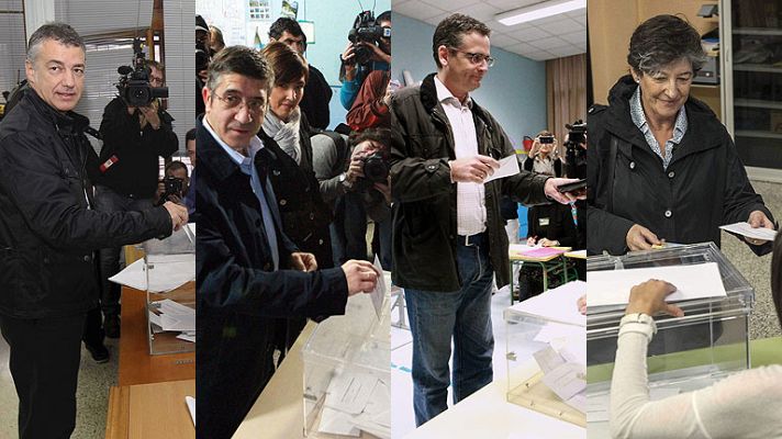 Informativo 24h - Los candidatos a lehendakari instan a los ciudadanos a acudir a las urnas tras votar en Euskadi
