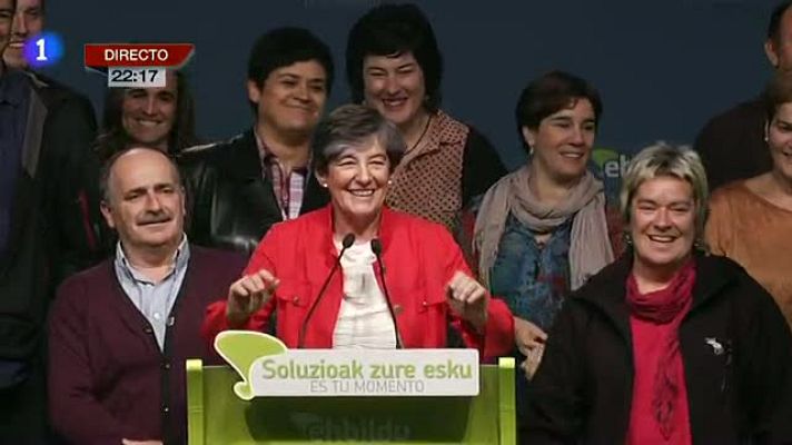  - La candidata de EH Bildu agradece su resultado electoral en el País Vasco