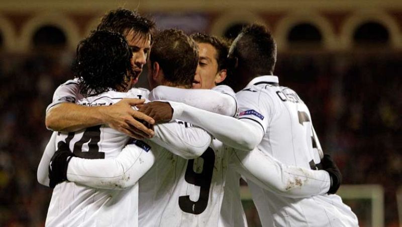 Roberto Soldado ha marcado el segundo gol contra el BATE Borisov en el minuto 54 de juego (0-2). 