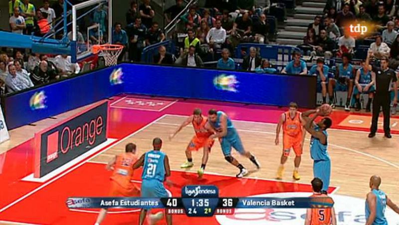Baloncesto - Liga ENDESA 5ª jornada - ASEFA Estudiantes-Valencia Basket - Ver ahora