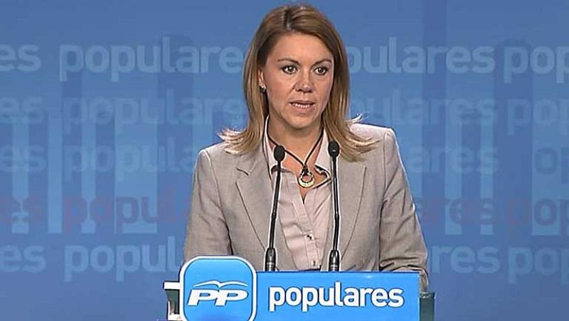  La secretaria general del PP ha pedido al líder de los socialistas que aclare si el PSC representa al PSOE en Cataluña.