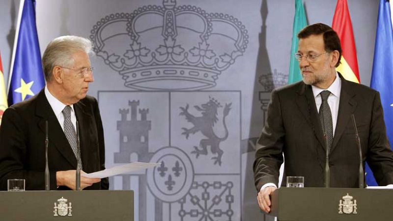 Rajoy y Monti buscan una salida común a la crisis