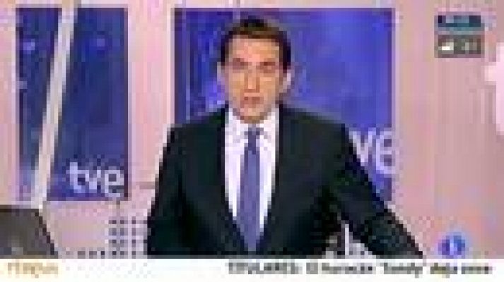 Telediario 1 - Españoles bajo el Sandy