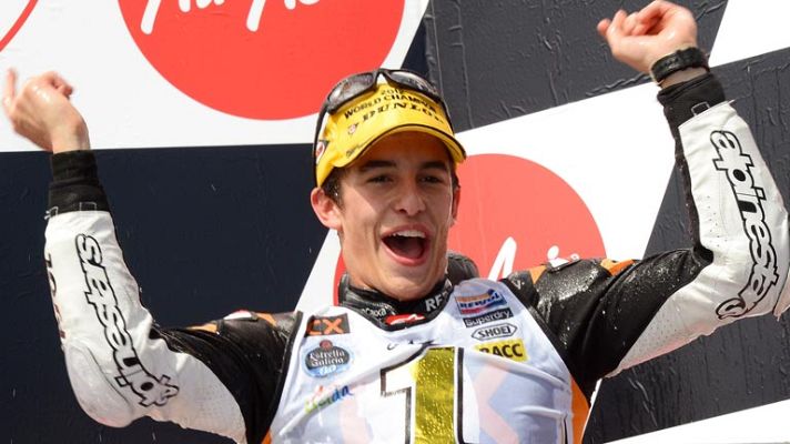 Telediario 1 - Márquez, campeón de Moto2, llega a Barcelona