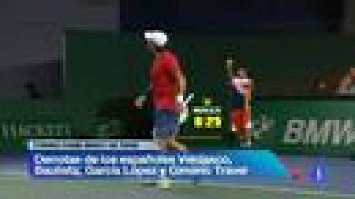 Telediario 1 - Derrota de Verdasco, García López, Gimeno Traver y Bautista en el París-Bercy