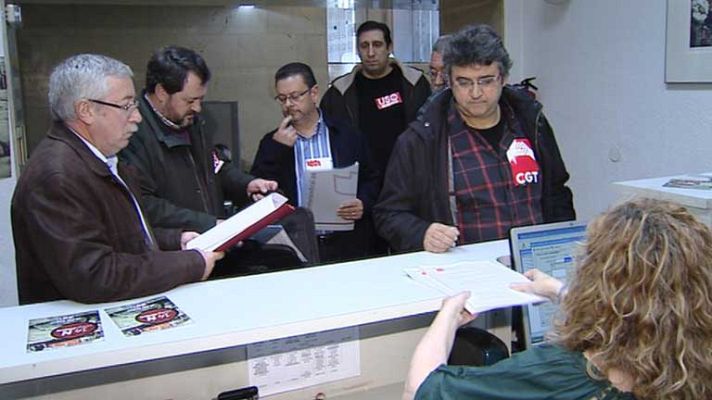 Telediario 1 - 14-N huelga general