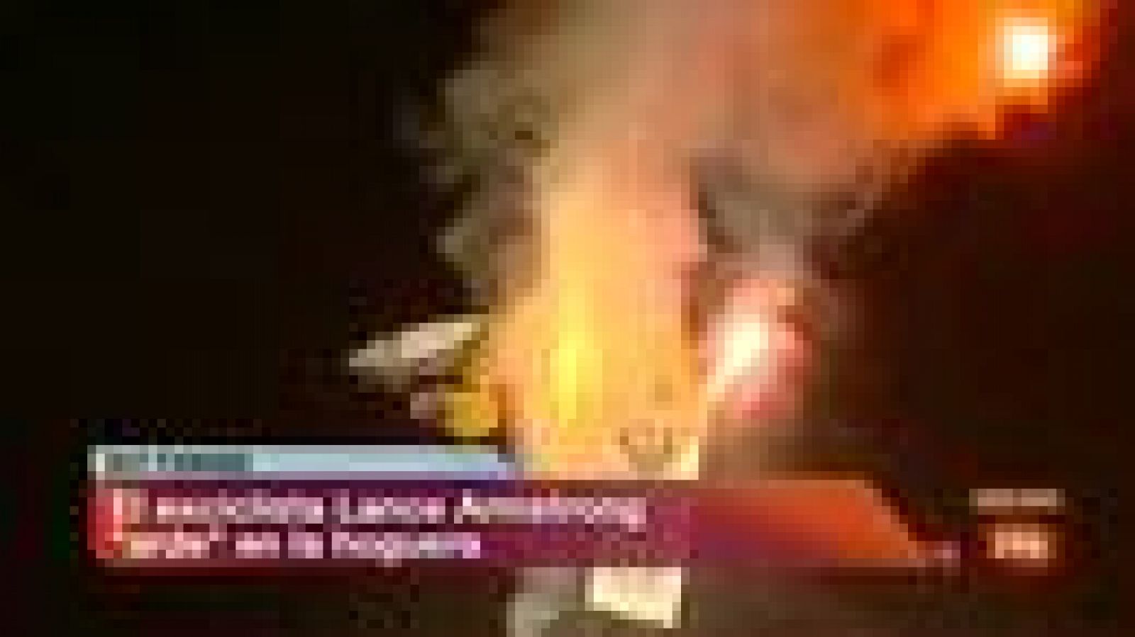 Telediario 1: Armstrong es pasto de las llamas en Inglaterra | RTVE Play