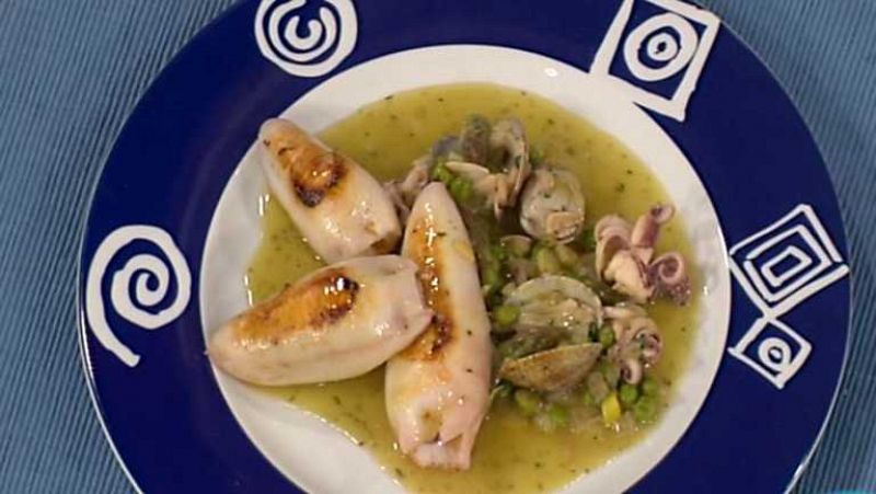 Cocina con Sergio - Chipirones rellenos en salsa verde  - Ver ahora