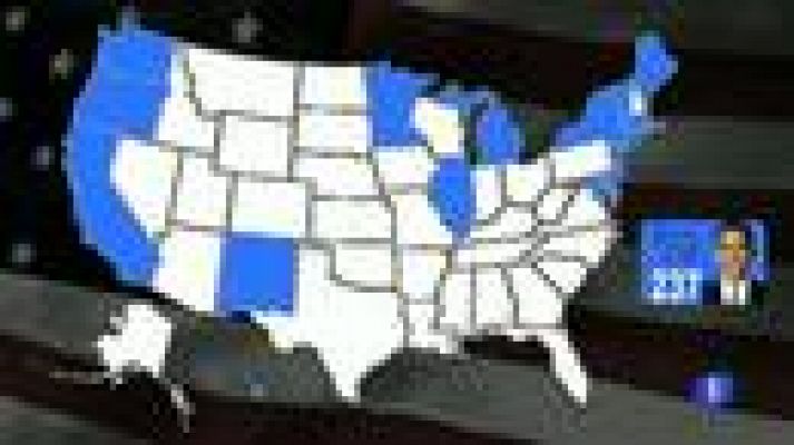 Telediario 1 - Obama se rodea de estrellas y Romney promete pleno empleo en los últimos días de campaña