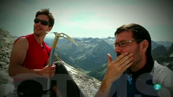 Marc Clotet puja al Tuc de Molières