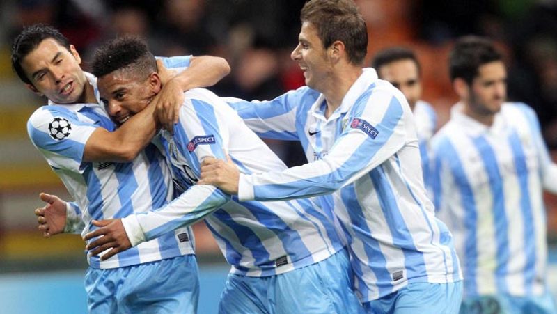 El conjunto andaluz remató la faena anoche en San Siro ante el Mílan con un empate a uno con el que hace historia en su primera participación europea. El Málaga está, además, a un solo punto del pimer puesto del grupo.