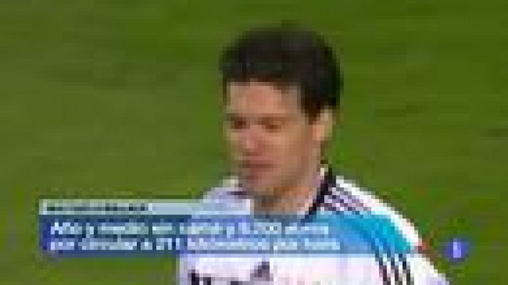 Telediario 1 - Multa y retirada de carné para Ballack