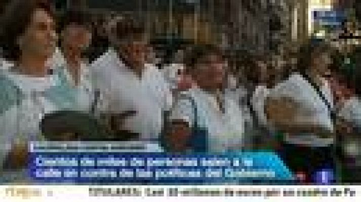 Telediario 1 - Protestas en Argentina