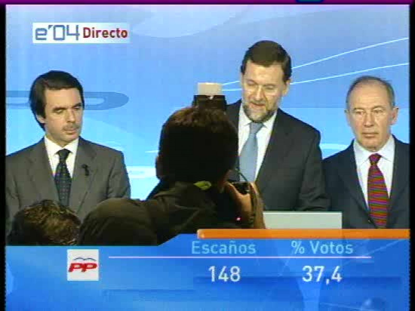 Rajoy, tras conocer los resultados de 2004