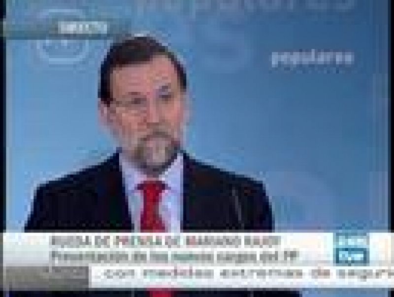 Mariano Rajoy, presidente del PP, anuncia quiénes serán sus portavoces en el Congreso y el Senado