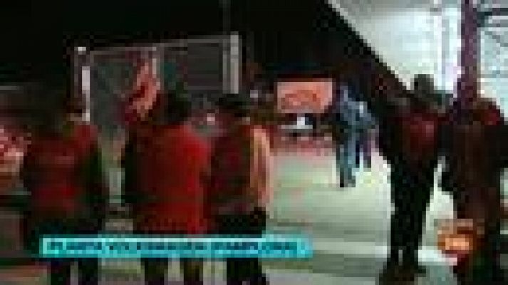 Telediario 1 - Los sindicatos destacan el seguimiento amplio en la industria