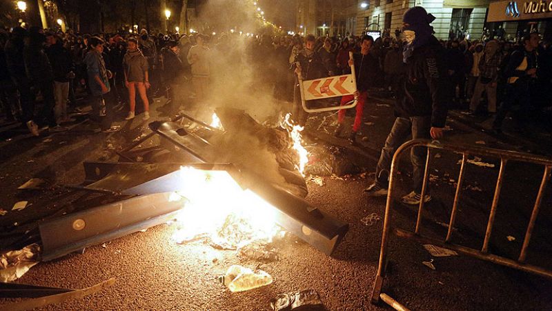 Incidentes en Barcelona y Madrid tras las manifestaciones de la huelga general