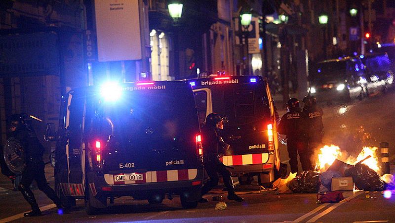 Varios detenidos en incidentes en Madrid y Barcelona después de las manifestaciones del 14N