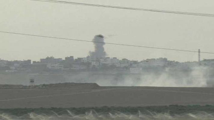 Telediario 1 - Bombardeos en Gaza