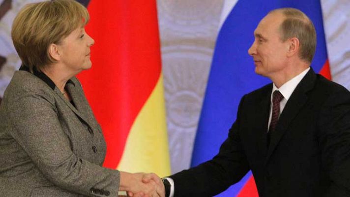 Merkel se entrevista con Putin