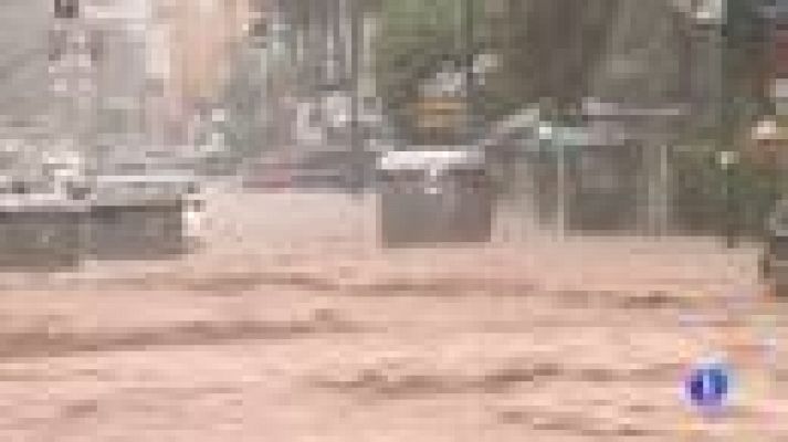 Telediario 1 - La alerta por lluvias en Málaga