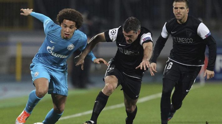 Telediario 1 - El Málaga se lleva un punto de oro de Rusia