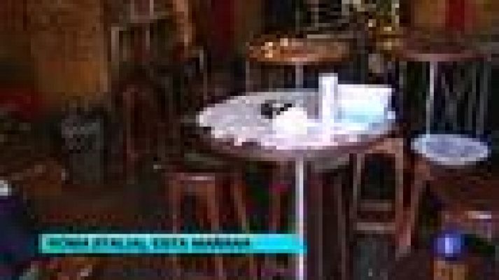 Telediario 1 - Diez ingleses heridos en un enfrentamiento entre hinchas del Lazio y Tottenham