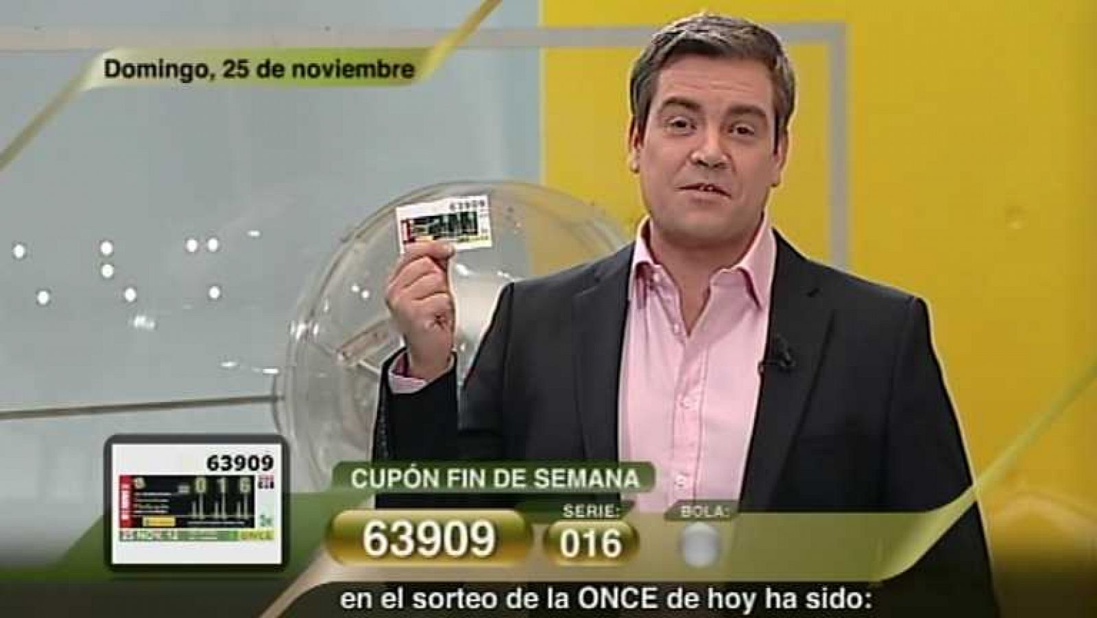 Sorteo ONCE - 25/11/12 - Ver ahora