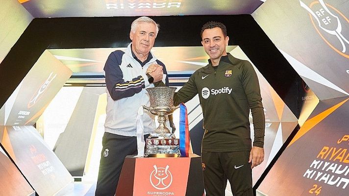 Cruce de elogios entre Ancelotti y Xavi antes de la final de la Supercopa