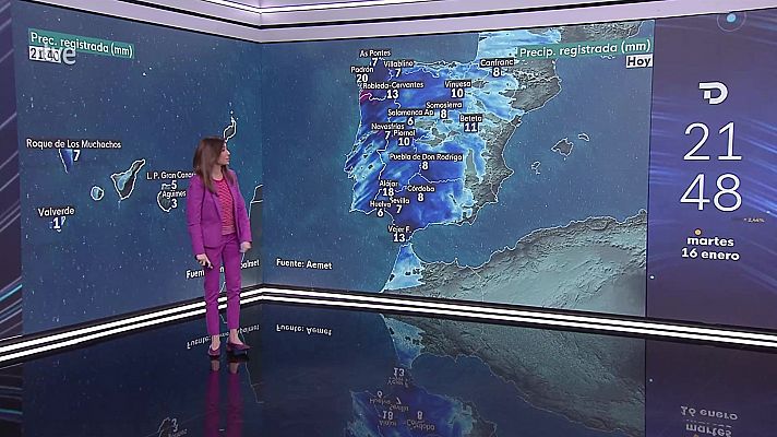 El tiempo - Intervalos de viento fuerte en el tercio noroeste peninsular y Canarias