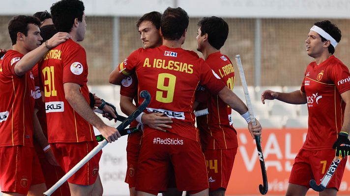 Hockey hierba y sala - Resumen en vídeo del España - Egipto de hockey sobre hierba