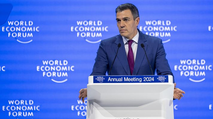 Telediario 2 - Sánchez pide a las empresas en Davos implicación con sus políticas sociales