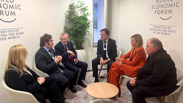 Telediario 2 - Milei, Guterres y la guerra de Gaza acaparan los focos en la jornada del miércoles en Davos