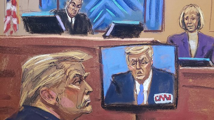 El juez amenazó con expulsar de la sala a Trump durante su juicio de difamación