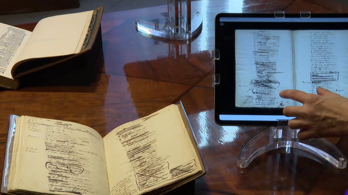 Telediario 1 - La biblioteca de la RAE se digitaliza