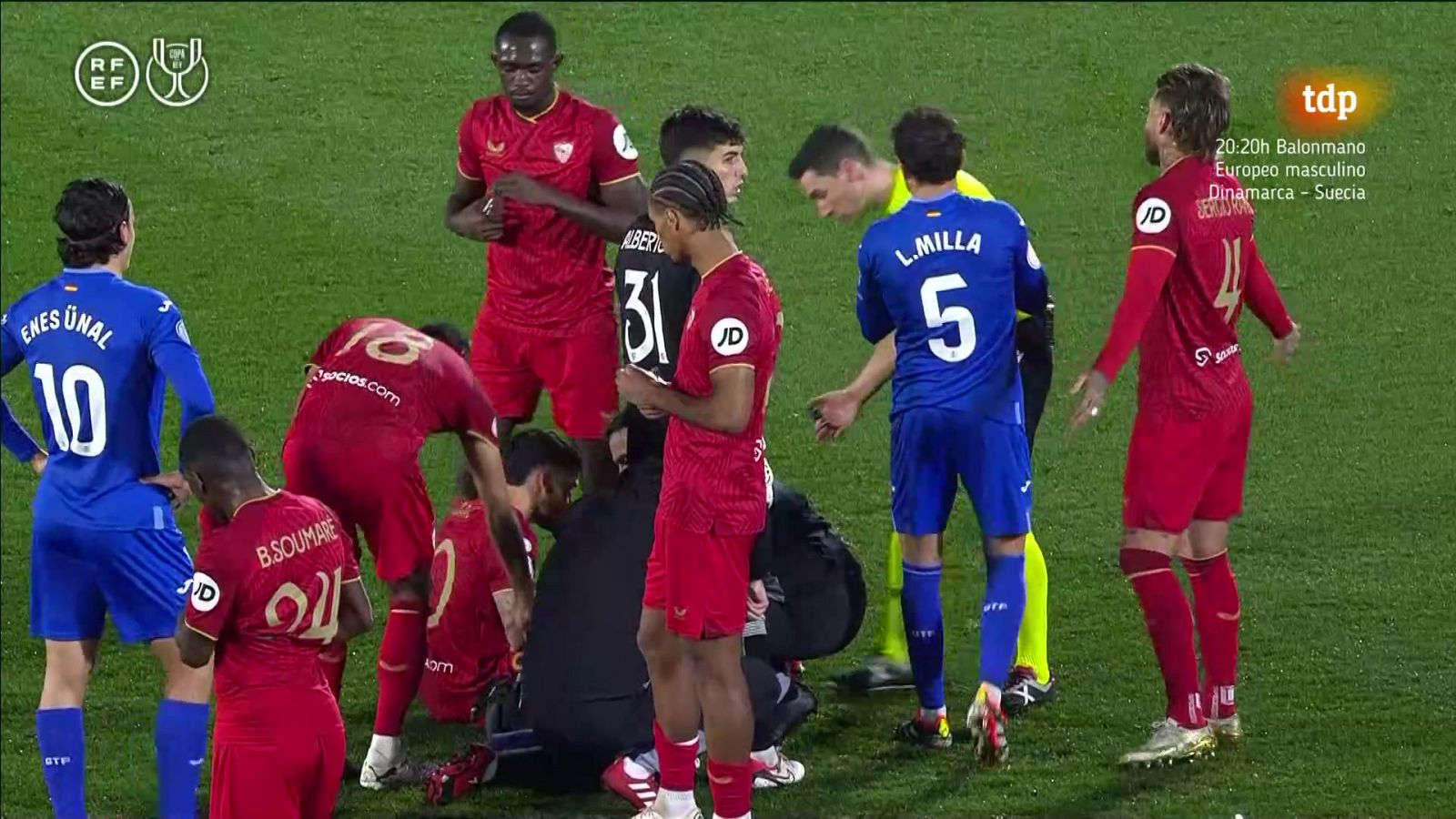 Fútbol Copa del Rey. 1/8 Final Getafe Sevilla. Resumen