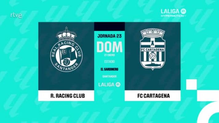 Resúmenes de LaLiga - Racing Santander - Cartagena: resumen del partido de la 23ª jornada