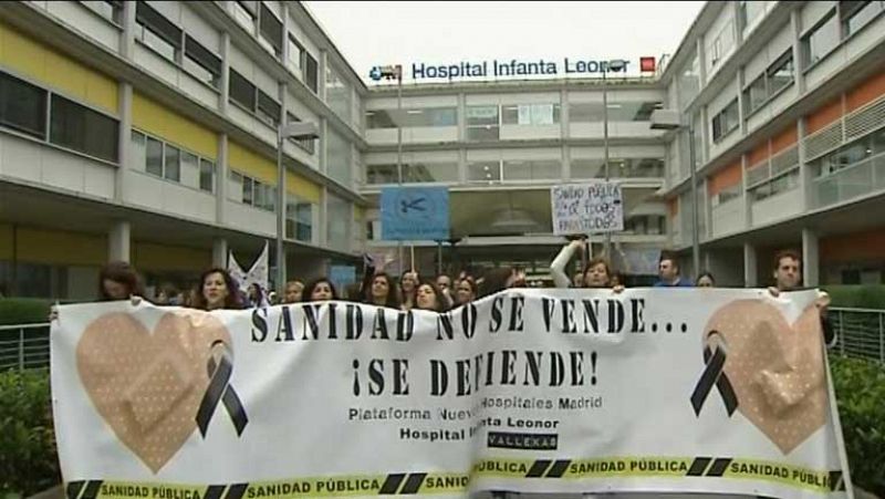 La sanidad madrileña una jornada más en huelga contra la presunta privatización del sector
