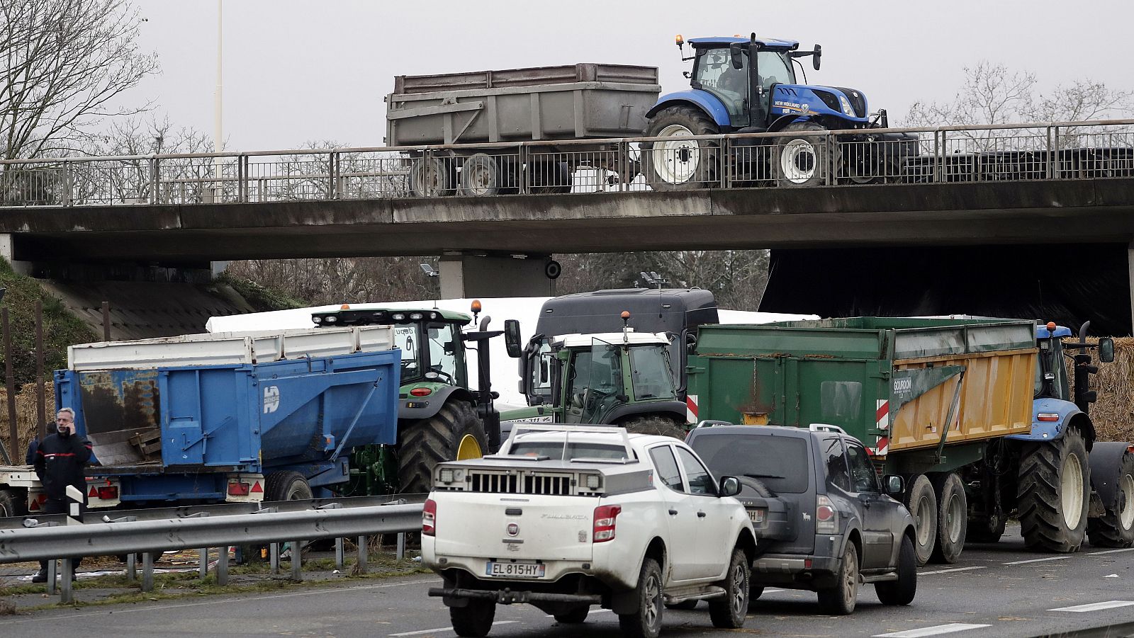 Primera víctima mortal durante una protesta de agricultores en el sur de Francia