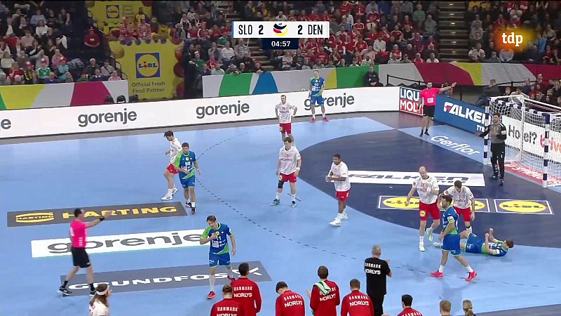 Balonmano - Campeonato de Europa Masculino. Main Round: Eslovenia - Dinamarca - ver ahora