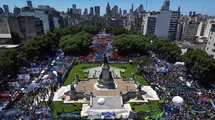 Huelga general en Argentina contra las reformas de Javier Milei