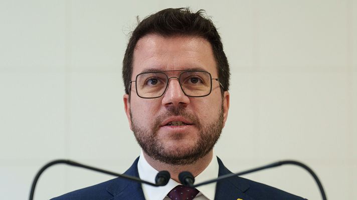 Telediario 2 - Aragonès acusa al CNI de usar "mentiras" para espiarle